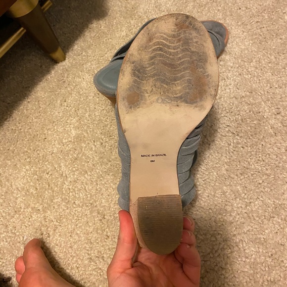 Matisse Blue Suede Slingbacks - Picture 6 of 7